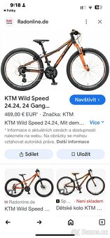 Dětské kolo KTM 24 jako Nové - 6