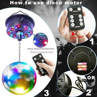RGBW rotační pro  disko koule +koule plus srdce - 6
