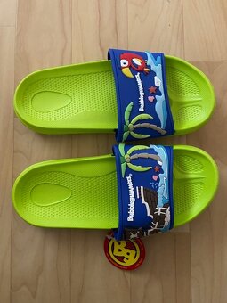 Zelené pantofle s piráty, vel.32, NOVÉ, zn.Baťa - 6