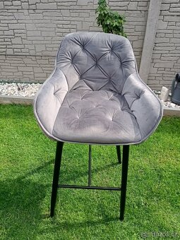 Prodám barové židle CHERRY H2 VELVET - 6