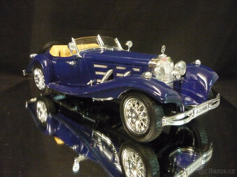 Mercedes 500 K Roadster modrý Bburago 1/18 - 1/20 - 6