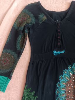 Desigual modré šaty,vel.38 - 6