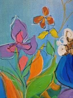 ISAAC MAIMON - Women in the Cafe (UNIKAT - olejomaľba/akryl) - 6