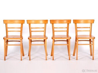 Zachovalé jídelní židle TON, 4 ks, buk. - 6