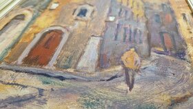 Obraz Kožná ulice olej 40x30 s věnováním - 6