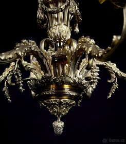 Starožitný lustr zlacený bronz Mazarin - 6
