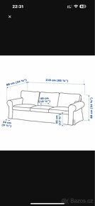 3místná pohovka (gauč) EKTORP - 6