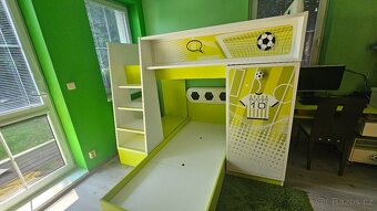 Dětská patrová poschoďová postel palanda fotbal - 6