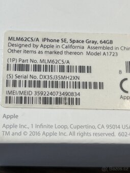 Apple iPhone SE 64GB - velmi pěkný stav-viz foto - 6