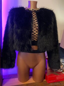 Luxusní krátký kožíšek S/M - 6