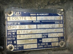 Převodovka ZF Ecolite 6S 850 – DAF LF - 6kvalt - manual - 6
