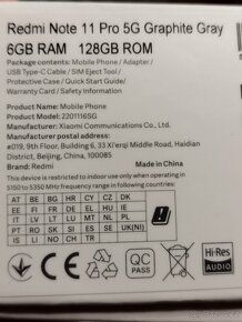 Xiaomi Redmi Note 11 Pro 5G 128 Gb top stav - 6