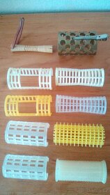 Retro zrcátko, kartáče, hřebínky, natáčky, cest. hyg. taška - 6