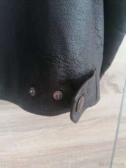 Kožená motorkářská retro bunda - 6