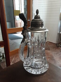 Skleněný broušený korbel - 6