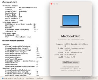 Macbook PRO 13, 2017, 16GB - 6