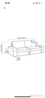 Pohovka/gauč KIVIK IKEA třímístná manšestrová - 6