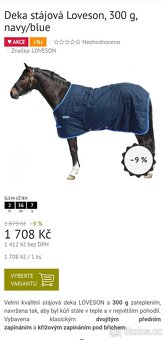 Nová stájová deka Horseware Loveson 300g - 6
