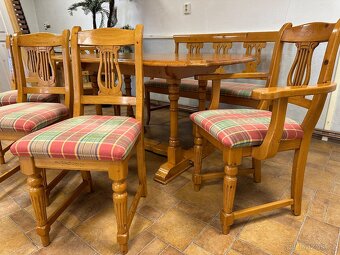 Chalupářský jídelní komplet, vyřezávaný, borovice masiv - 6