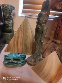 Sošky Horus,ESET, bastet ,sarkofág Egypt tyrkys - 6