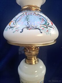 Petrolejová lampa z kostního skla - 6
