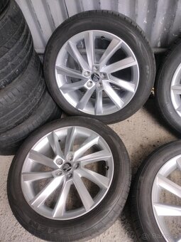 4ks alu disky orig. Škoda 5x100 R17 zanovne pneu 205/55 r17 - 6