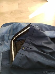 Pánský/chlapecký modrý oblek, slim, velikost 170/44 - 6