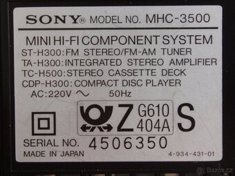 SONY MHC 3500 minivěž - 6