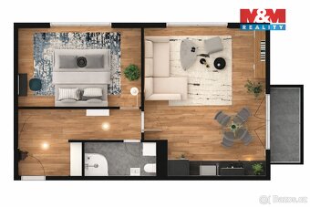 Prodej bytu 2+kk, 63 m², Žleby - 6