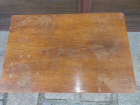 Dřevěný stolek s výpletem 60. léta - M. Navrátil - 6