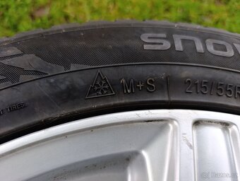 ALU kola 5x100, Zimní pneu 215/55/17, 7mm - 6
