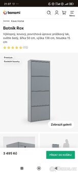 Kovový výklopný botník - 6