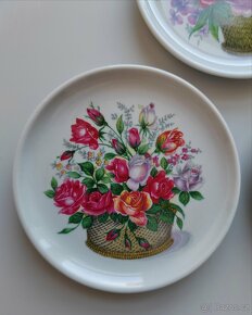 Nádherný porcelánový talíře Tettauer s květinovým motivem - 6