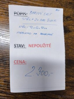 Nový barový stůl+2x barové židle - 6