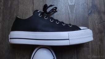 Kožené Converse na platformě v.40 - top stav - 6