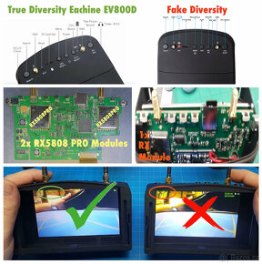 Nové FPV brýle Eachine EV800D True Diversity Doprava ZDARMA - 6