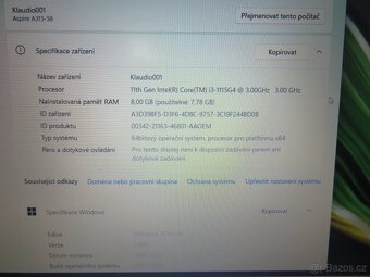 Zánovní notebook Acer Aspire 3 (A315-58) (NX.ADDEC.01J) - 6