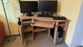 Psací stůl, PC, rohový - 6