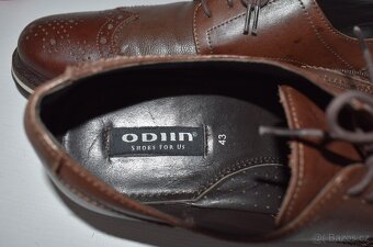 Pánské kožené boty brogue derby, vel. 43 - 6
