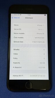 iPhone SE2020 64GB Black, krásný stav - 6