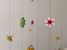 Krásný dřevěný kolotoč závěs včelky - 6