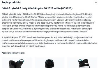 Dětské lyžáky Head Raptor 70 (vel. 22.0 - 22.5) - 6