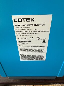 Profi Invertor / měnič napětí cotek SP 3000 - 6