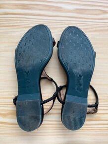 Černé kožené sandálky Patrizia Pepe - 6