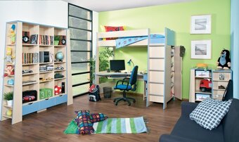 Patrová postel, stůl, skříň - 6