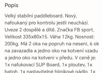 Prodám PADDLEBOARD - 6