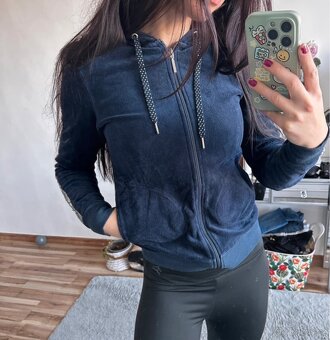 Modrá semišová mikinat - 6