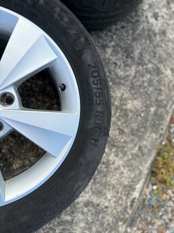 Alu kola Škoda 5x112 R16 včetně pneu Continental 205/55/16 - 6
