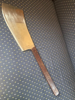 RETRO řeznický sekáč na půlení dobytka VELKÝ 72cm - 6