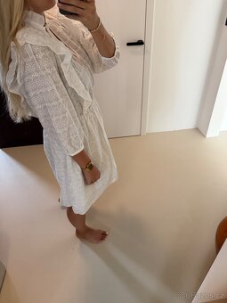 Nové bílé madeira šaty Gant s volánky s visačkou - 6